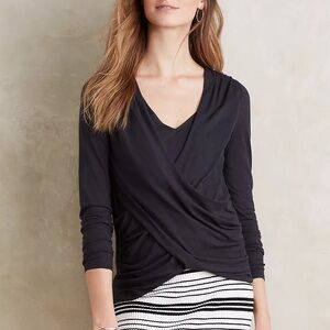 Akamai Kim Draped Crossfront Blouse Blouse